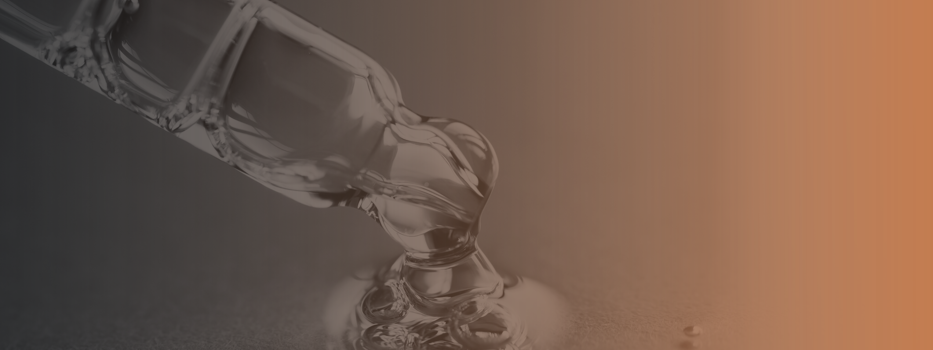 Gradient background. pipette in greyscale with Lyfely copper overlay